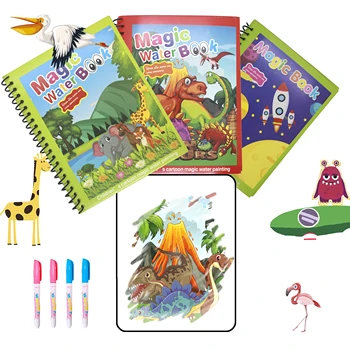 1 adet Kullanımlık Su Boyama Boya Kitap Büyülü Çizim Montessori Oyuncaklar Su Doodle Ortaya Eğitici öğretici oyuncaklar Unisex Hediye