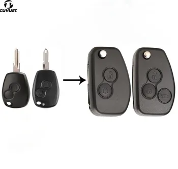 2 3 Düğmeler Modifiye Çevirme Uzaktan Anahtar Kabuk renault duster Logan Dacia Clio Megane Laguna Usta Trafik Kangoo Modus