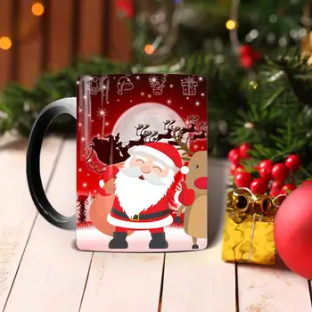 400ml Çekici Sihirli Kupa Narin Seramik Renk Değiştiren Noel Su Bardağı Baskılı Isıya Duyarlı kahve şişesi Günlük Kullanım için