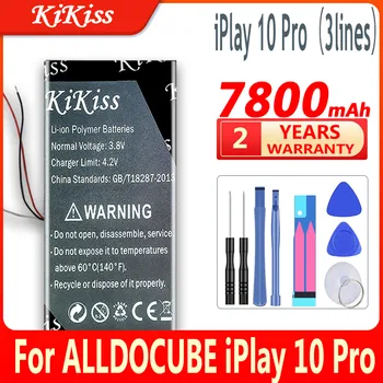 7800mAh KiKiss Pil ALLDOCUBE iPlay 10 Pro (iPlay 10Pro, iPlay10 Pro )MT8163 Akümülatör 3 telli Tablet PC Lipo Pil