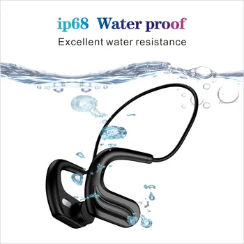 Bluetooth Kemik Iletim kablosuz kulaklıklar Y9 32 GB Mp3 Bluetooth Kulaklık, IP68 Su Geçirmez HİFİ Stereo Spor Yüzme Kulaklık