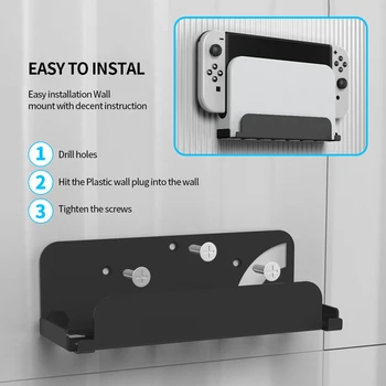 Duvar Montaj Tutucu Nintendo Anahtarı Konsolu için dok istasyonu sabit duvar rafı Braketi Nintendo Anahtarı İçin OLED Depolama Standı