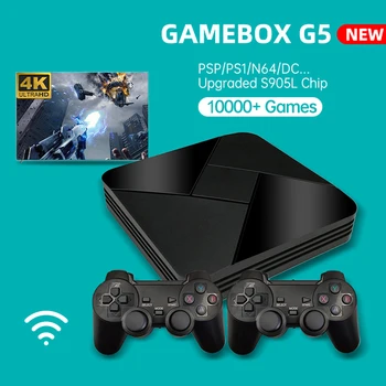 G5 S905L Oyun Kutusu 10000 + Oyunlar WiFi Retro TV Kutusu video oyunu Oyuncu 4K HD Süper Konsolu X Emulator PS1/N64 / DC
