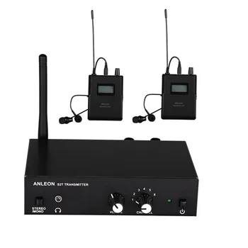 Için ANLEON S2 UHF Stereo Kablosuz Monitör Sistemi 670-680MHZ Profesyonel Dijital Sahne Kulak Monitör Sistemi 2 Alıcıları