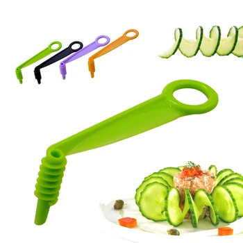 Meyve ve sebze Araçları 1 * salatalık Spiral dilimleyici meyve ve sebze çok fonksiyonlu kesme Cihazı yaratıcı