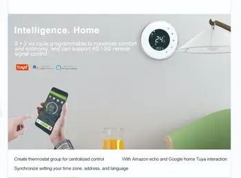 Tuya Wifi Akıllı Termostat, Akıllı Ev Klima Uzaktan Kumanda Paneli Akıllı Yaşam Homekit, Amazon Alexa Google Ev 4